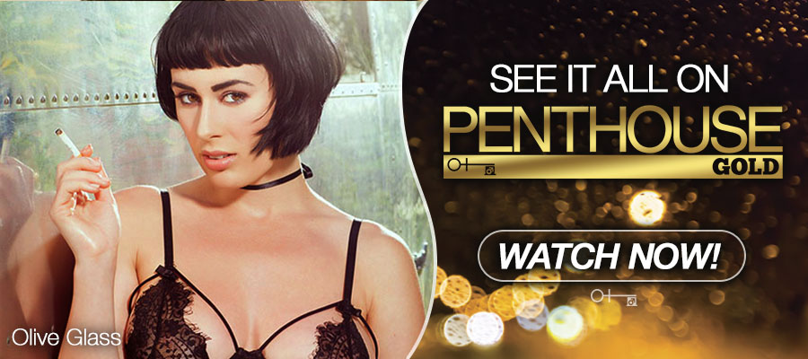 enthouseGold Banner for Penthouse Pet Olive Glass